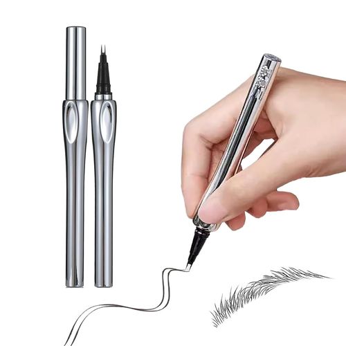 Crayon À Sourcils Liquide Bifurqué, Crayon À Sourcils Étanche Avec Pointe Micro-Fourchette, Crée Des Sourcils Naturels Sans Effort (#01 Noir) 