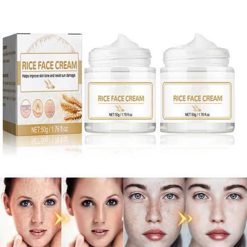 Lot De 1/2/3/5 Crèmes Éclaircissantes Au Riz (2 Pièces, 50 Ml)