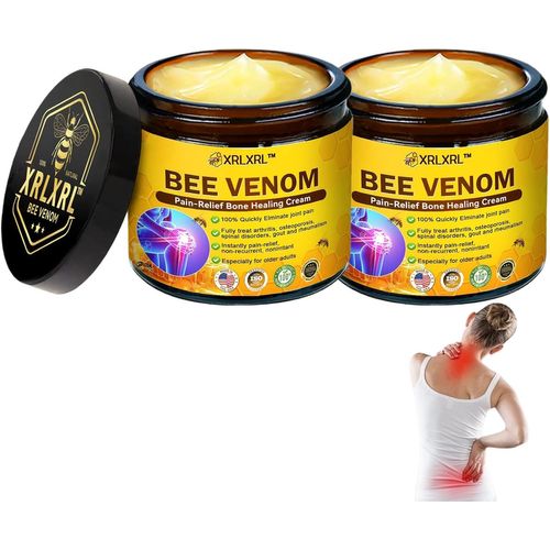 Crème Cicatrisante Au Venin D'abeille Xrlxrl, Soulagement De La Douleur Osseuse, Crème Thérapeutique Pour Les Articulations Et Les Os, Action Rapide Pour Le Dos, Le Cou, Les Mains Et Les Genoux (2 Piè