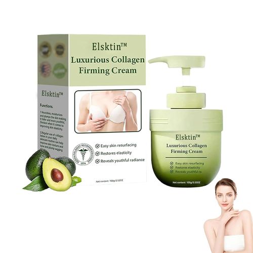 Crème Raffermissante Luxueuse Au Collagène | Hydratant Corps Raffermissant Au Collagène, Peptides Et Acide Hyaluronique. Hydratant Visage Anti-Âge Jour Et Nuit Pour Peaux Sèches À Très Sèches. 100 Ml.