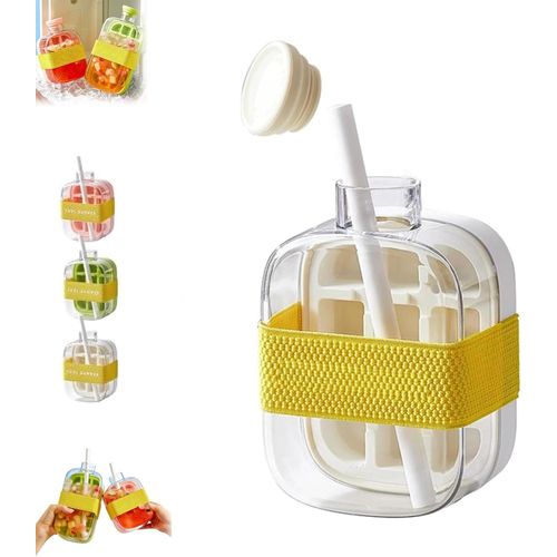 My Crush Cup Ice, Bouteille À Glaçons, Bouteille À Glaçons, Gobelet À Glaçons Cool Summer, Bac À Glaçons 2 En 1 Sans Contact, Bouteille D'eau Avec Couvercle Et Bac, Presse Facile Pour Libérer La Glace