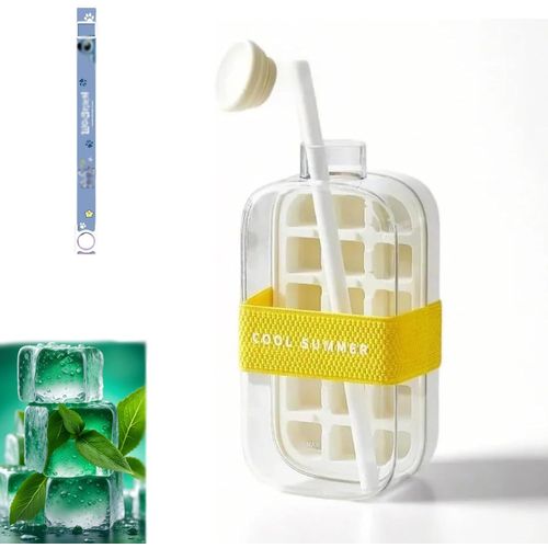 Bac À Glaçons My Crush Cup, Moule À Glaçons Zero Touch Press, Gobelet À Glaçons Cool Summer, Bouteille À Glaçons Avec Paille, Bouteille D'eau 2 En 1 Avec Couvercle Et Poubelle, Libération De Glace En
