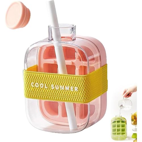 My Little Crushed, My Crush Cup Ice Cube, Cool Summer Bottle Cup, Bac À Glaçons Sans Contact, Bouteille D'eau Pour La Fabrication De Glaçons, Démoulage Facile Pour Le Congélateur, Anti-Fuite (500 Ml X
