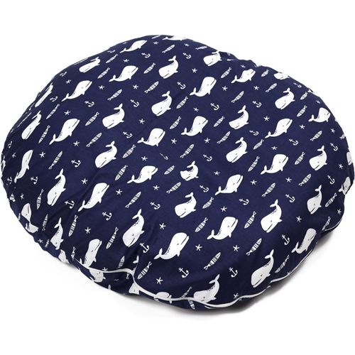 Coussin De Couchage Nid D'ange Avec Housse En Coton, Coussin De Couchage Dessin Animé, Siège De Sol Léger Et Portable Pour La Maison Et Les Voyages (Bleu)