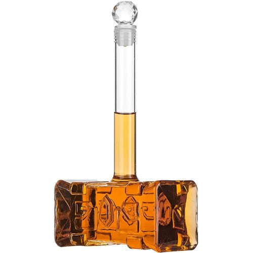 Carafe À Décanter 3d Avec Bouchon Hermétique, Bouteille De Whisky En Verre Pour Liqueur, Whisky, Tequila, Vin Rouge Pour Homme
