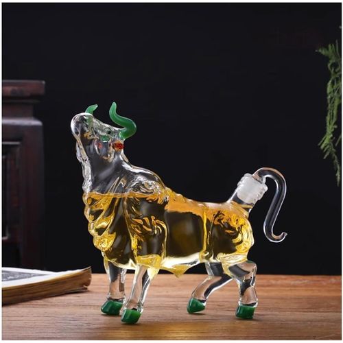 Carafe À Whisky En Forme De Taureau, Dispositif De Dégrisement Du Zodiaque : Distributeur De Liqueur En Verre Transparent. Bouteille À Vin Zodiaque Chinois Pour Scotch, Rhum Et Tequila (250 Ml/8,5