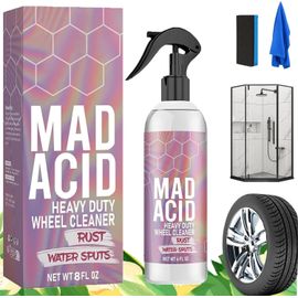Nettoyant Vitres Mad Acid, Nettoyant Jantes Puissant Mad Acid, Nettoyant Douche Multi-Usage Mad Acid, Produits De Finition Mad, Pour Salle De Bain, Voiture, Meubles (1 Pièce)