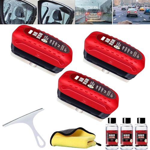 Nettoyant Vitres Athartle, Brosse Athartle, Planche De Nettoyage Pour Vitres Athartle, Lingette Anti-Huile Monobloc, Pour Voiture, Brosse De Nettoyage Anti-Pluie Et Anti-Buée Pour Tous Véhicules (3 Pi