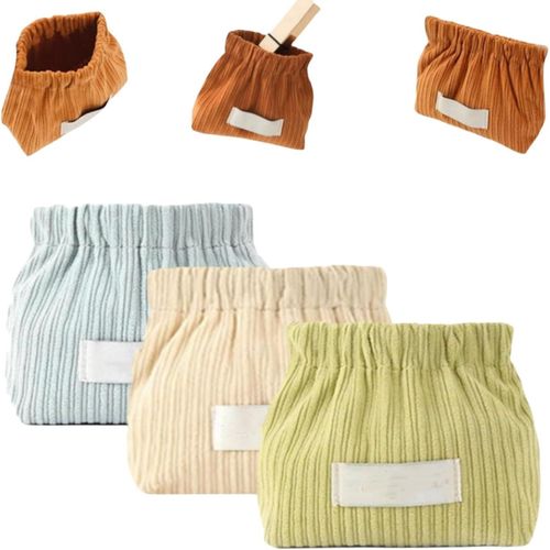 Pochette Shrapnel - Pochette portable Shrapnel, trousse de maquillage Shrapnel, sac de rangement élastique en velours côtelé, sac à rouge à lèvres en velours côtelé, sac de rangement élastique en velo