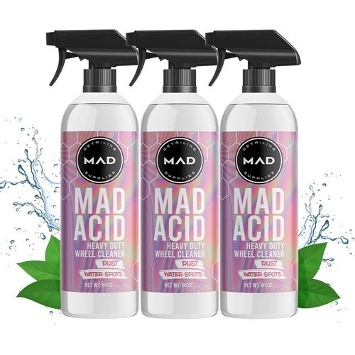 Nettoyant Vitres Mad Acid, Détachant D'eau De Douche Mad Acid, Nettoyant Jantes Tout Usage Mad Antirouille Pour Salle De Bain, Voiture, Meubles (3 Pièces - 227 G)