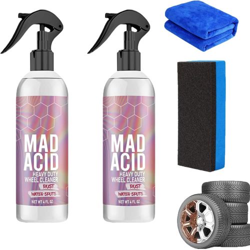 Mad Acid - Nettoyant Vitres Mad Acid, Nettoyant Douche Mad Acid Pour Meubles, Détachant, Nettoyant Vitres De Salle De Bain Pour Portes De Douche, Lavabos, Carrelages (2 Pièces)
