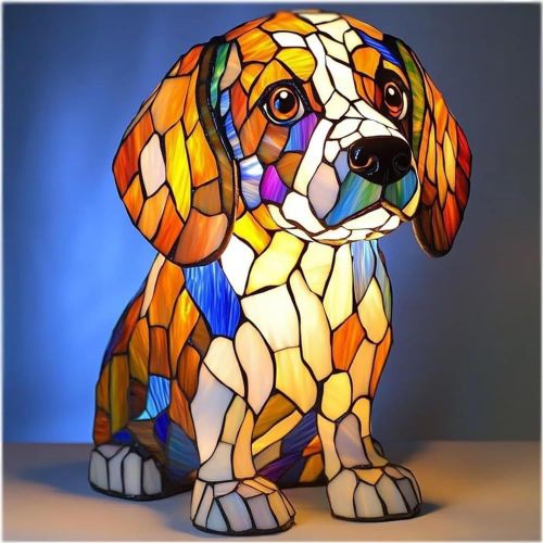 Lampe Bouledogue Anglais, Veilleuse Artistique Série Chien, Lampe Corgi, Veilleuse De Table Bouledogue Français En Résine Teintée, Lumière Ambiante Chaleureuse, Cadeau Amusant Pour Les Amoureux Des Ch