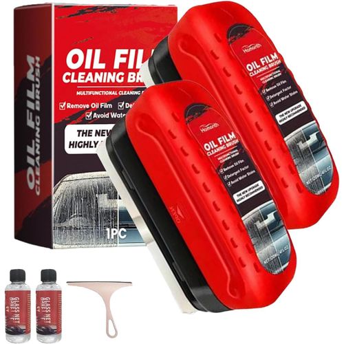 Nettoyant Vitres Perture G1, Wanacoo Film Oléofuge Pour Vitres, Nettoyant Vitres Anti-Huile Tenace, Brosse De Nettoyage Automobile Pour Vitres 120 Ml Avec Planche Supplémentaire (2, 120 Ml)