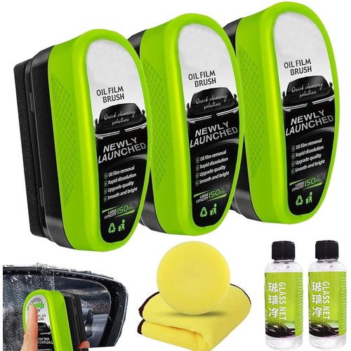 Nettoyant Vitres Boministore, Nettoyant Voiture Professionnel Avec Dégraissant Pour Vitres Auto. Élimine Facilement Les Traces D'huile Et Les Dépôts. Améliore La Clarté Et La Visibilité (3 Pièces).
