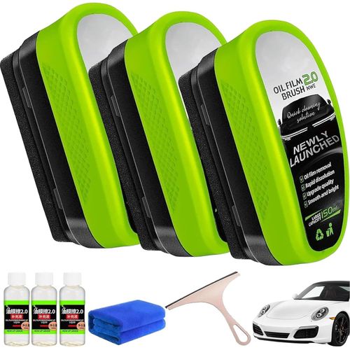 Nettoyant Vitres Boministore, Nettoyant Voiture Boministore Pro 2.0, Brosse De Nettoyage Pour Film D'huile Automobile, Planche De Nettoyage Universelle Pour Vitres, Brosse Pour Enlever Le Film D'huile