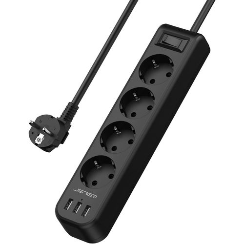 SHIBA-Multiprise USB 4 Prises avec 3 Ports USB Chargeur de Voyage (5V2,4A/12W) Multiprises Electrique avec Cable 1,5m pour Smartph[8
