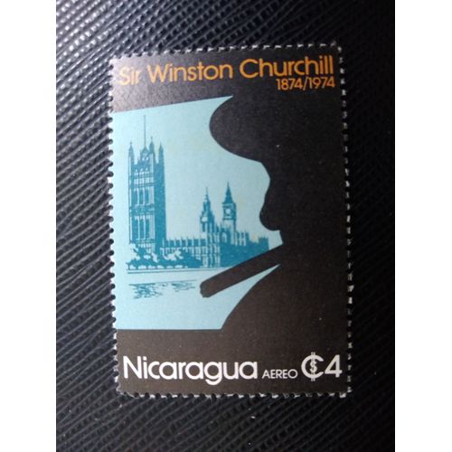 Timbre Nicaragua M I 1765 Centenaire De La Naissance De Sir Winston Churchill 1974 (020509 )