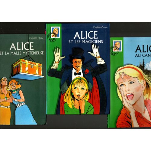 Quine, Lot De 3 Livres "Alice"  Sous Couverture Souple
