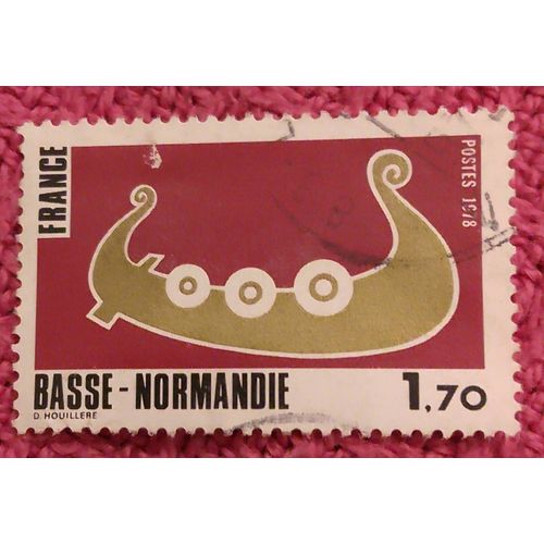 Timbre Oblitéré France 1,70 Basse Normandie Postes 1978.