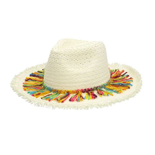Chapeau Panama Paille Bohème Plage Franges Adulte