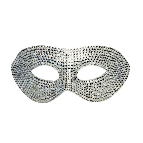 Masque Loup Strass Argent Diamant Glamour Adulte