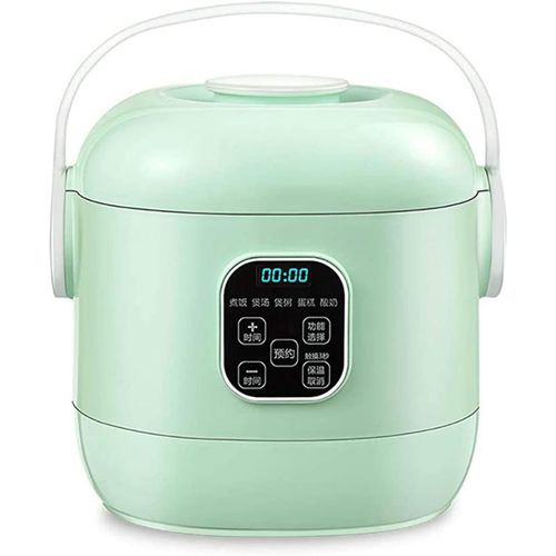 2L Cu Ur À Riz Portable Mini Multicu Ur Avec Doublure Intérieure Antiadhésive Pour Soupe Bouillie Viande Ragoût Ménage Gâteau Maker Et Yaourtière,Rose,Vert