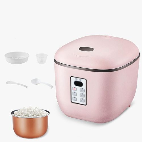 Cu Ur De Riz & Steamer 28L Mini Mini 5 Couches Épaissie Alliage D'Aluminium Doublure Antiadhésif For Le Dortoir Familial For 1 4 Personnes Rice Cooker (Color Pink, Size A)