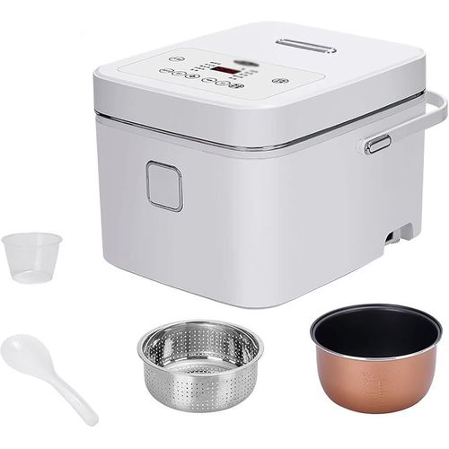 Cuisinière À Riz & Pot De Riz Drainé À Faible Teneur En Sucre 3L Capacité De Grande Capacité Aluminium Antiadhésifs For Le Dortoir Familial For 1 4 Personnes Rice Cooker (Color White)