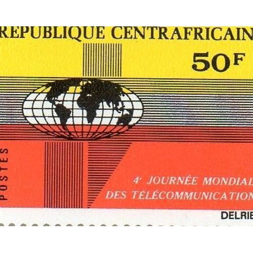 Centrafrique Timbre Journée Des Télécommunications 1972