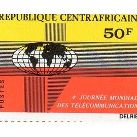 Centrafrique Timbre Journée Des Télécommunications 1972