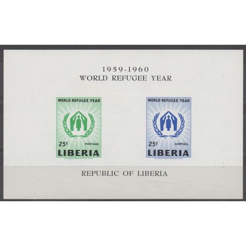Liberia Timbre Année Mondiale Du Réfugié 1960