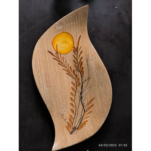 Originale Coupe À Fruits Centre De Table De Forme Elliptique Vrillée  Motif En Relief Fleur Soleil
