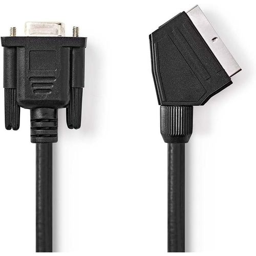 Nedis Câble SCART Mâle VGA Femelle 15p Plaqué nickel 480p 2.00 m Rond PVC Noir