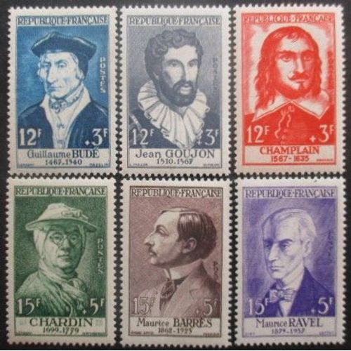 France N°1066 Au 1071 Série Célébrités Neuf **
