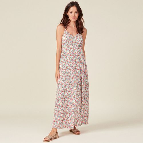 Robe Longue Droite Bretelles Blanc Bonobo Xs