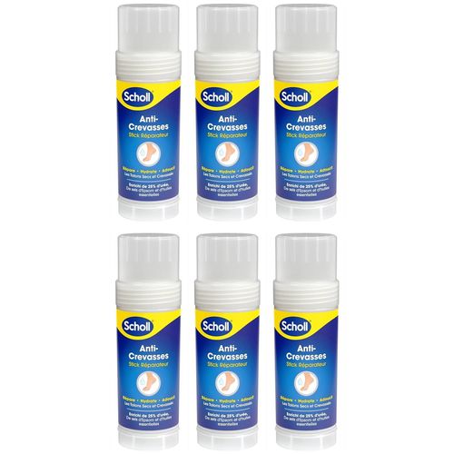 Scholl Lot De 6 Sticks Réparateur Anti-Crevasses - Répare, Hydrate Et Adoucit Les Talons Secs