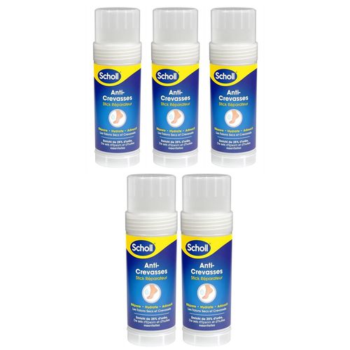 Scholl Lot De 5 Sticks Réparateur Anti-Crevasses - Répare, Hydrate Et Adoucit Les Talons Secs