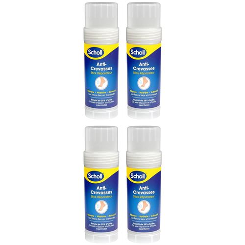Scholl Lot De 4 Sticks Réparateur Anti-Crevasses - Répare, Hydrate Et Adoucit Les Talons Secs