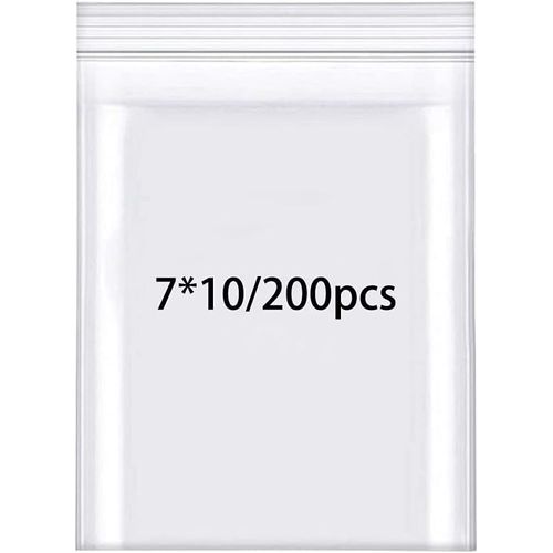 SHIBA-Sachet Plastique Transparent Refermables Petit Sac de Scellé Rangement Épaissir 160¿m 200pcs 7cmx10cm Pochon Plastique pour [8