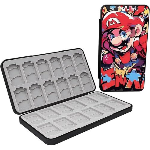 Shiba-Étui Pour Cartes De Nintendo Switch Avec 24 Emplacements De Support Et 24 Pour Cartes Micro Sd - Compatible Switch/Lite/Oled[1