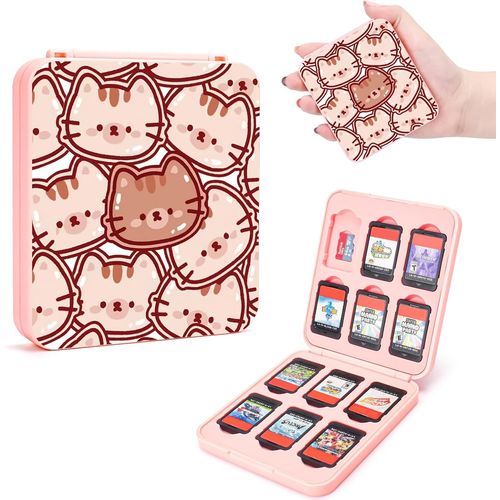 Shiba-Étui Pour Cartes De Jeu Switch Oled/Switch Lite/Switch,Adorable Boîte De Rangement De Cartes De Jeu Avec 12 Cartes De Jeu Sw[9