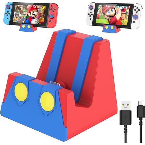 Shiba-Station De Charge Switch Pour Nintendo Switch/Lite/Oled, Base De Chargeur Portable Avec Port De Type C Pour Un Chargement Ai[4
