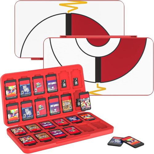 Shiba-Étui De Rangement Pour Cartes De Jeu Compatible Avec Nintendo Switch Oled 2021/Switch/Switch Lite, Boîte De Rangement En Sil[5