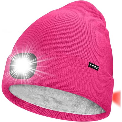 Shiba-Unisexe 8 Led Bonnet Lampe Frontale,Usb Rechargeable Rouge Feu Arrière Clignotant Chapeau De Course Lumière Chaud Polaire Do[3