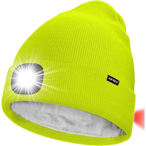 Shiba-Unisexe 8 Led Bonnet Lampe Frontale,Usb Rechargeable Rouge Feu Arrière Clignotant Chapeau De Course Lumière Chaud Polaire Do[3