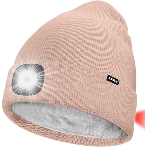 Shiba-Unisexe 8 Led Bonnet Lampe Frontale,Usb Rechargeable Rouge Feu Arrière Clignotant Chapeau De Course Lumière Chaud Polaire Do[4