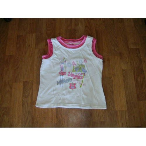 Top Cq Blanc Et Multicolore Taille 12/13 Ans