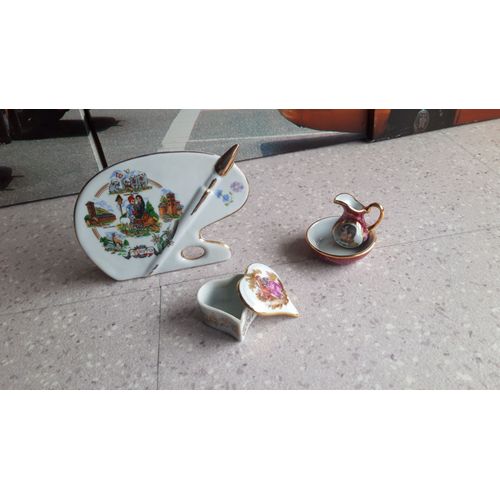 lot 3 objets déco en porcelaine
