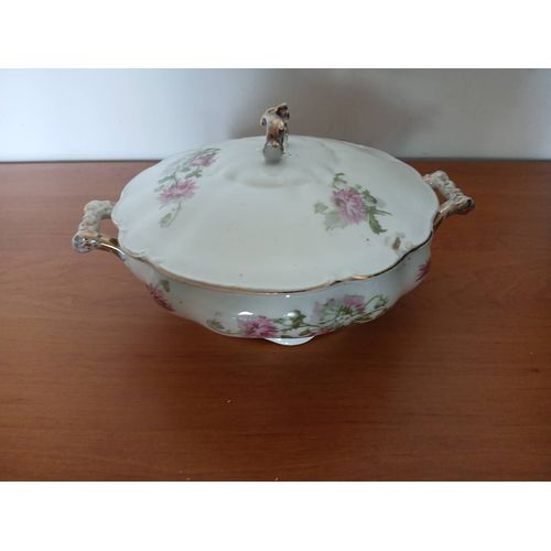 Belle Soupière Ancienne Vintage Wg Porcelaine De Limoges