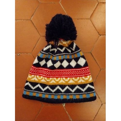 Bonnet Maille Acrylique Motif Géométrique La Redoute